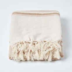 Tagesdecke Morocco Beige Gestreift, 255 X 360 Cm -Homescapes Sale Haus 02 sf1164a morocco beige throw