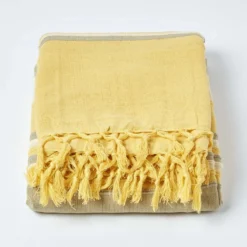Tagesdecke Morocco, Gelb Gestreift, 255 X 360 Cm 10 Tagesdecke Morocco, Gelb Gestreift, 255 X 360 Cm -Homescapes Sale Haus 02 sf1295a morocco yellow throw
