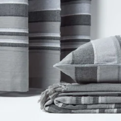 Tagesdecke Morocco, Grau Gestreift, 255 X 360 Cm -Homescapes Sale Haus 06 sf1292a morocco grey throw
