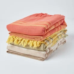 Tagesdecke Morocco Beige Gestreift, 255 X 360 Cm -Homescapes Sale Haus 07 sf1164a morocco beige throw