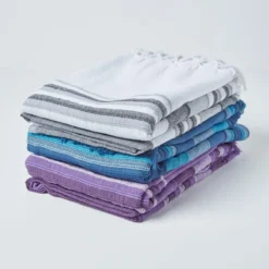 Tagesdecke Morocco, Blau Gestreift, 255 X 360 Cm -Homescapes Sale Haus 07 sf1165a morocco blue throw