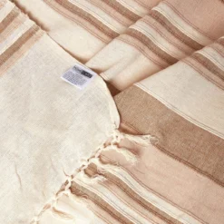 Tagesdecke Morocco Beige Gestreift, 255 X 360 Cm -Homescapes Sale Haus 08 sf1164a morocco beige throw