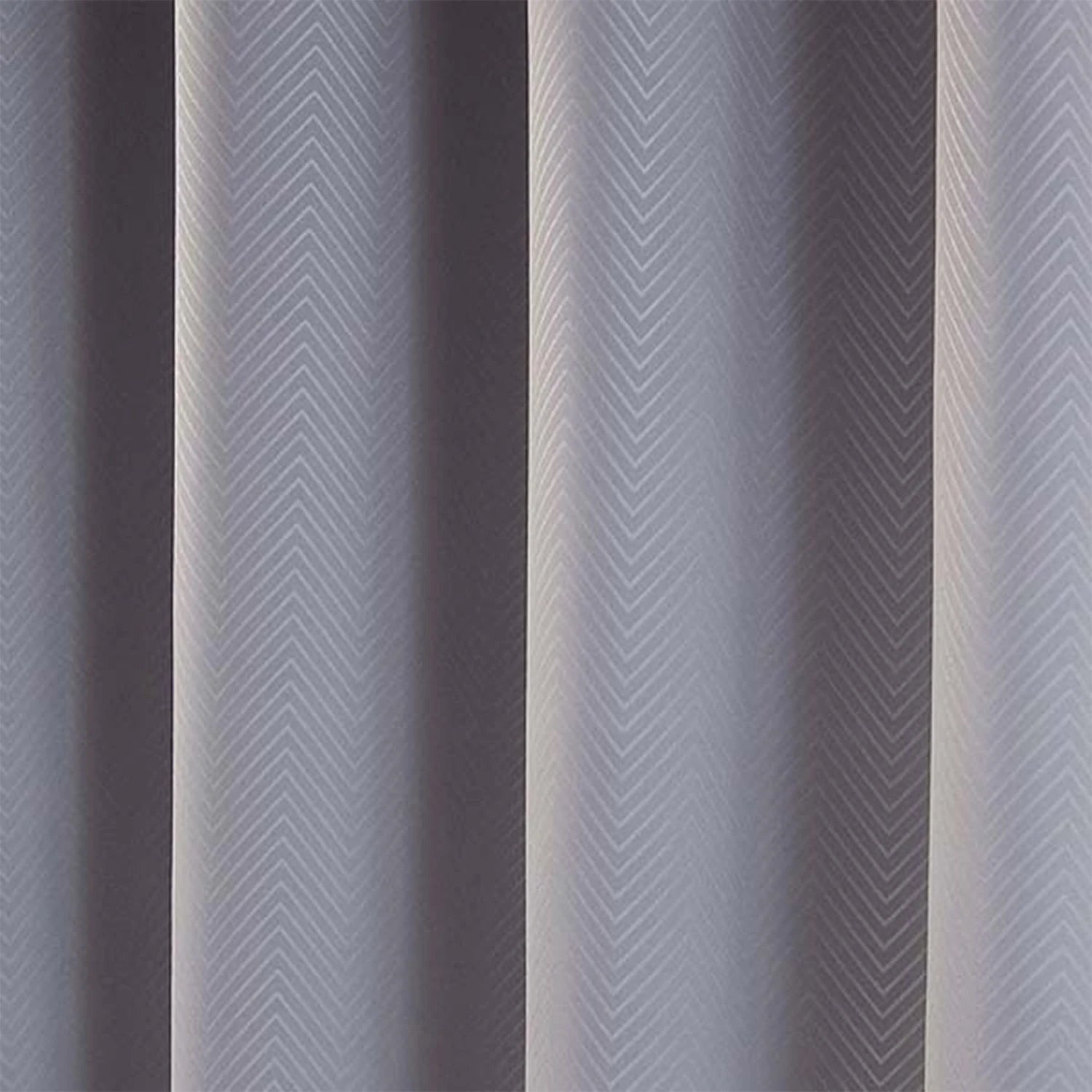 Verdunkelungsvorhang Ösen Chevron Grau 2 Stück 3 Verdunkelungsvorhang Ösen Chevron Grau 2 Stück – Bild 3