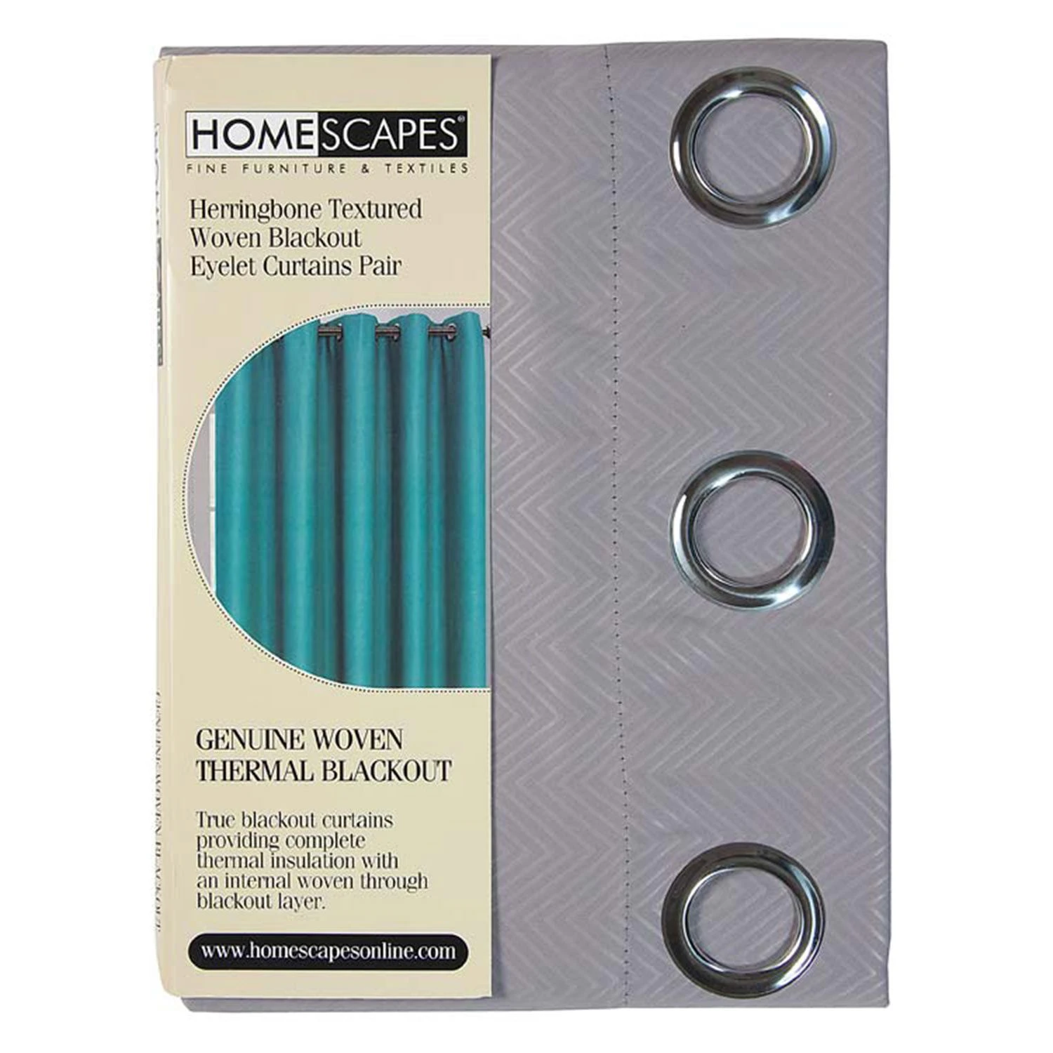 Verdunkelungsvorhang Ösen Chevron Grau 2 Stück 4 Verdunkelungsvorhang Ösen Chevron Grau 2 Stück – Bild 4