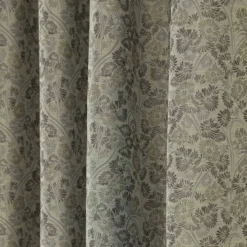 Blickdichte Jacquard Vorhänge Mit Kräuselband Marbela Floral Grey -Homescapes Sale Haus Marbbela Collection Grey5