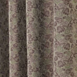 Blickdichte Jacquard Vorhänge Mit Kräuselband Marbela Floral Malve -Homescapes Sale Haus Marbbela Collection Mauve5