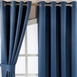 Verdunkelungsvorhang Ösen Chevron Blau 2 Stück -Homescapes Sale Haus Navy Blue Herringbone Chevron Blackout Thermal Curtains Eyelet Style