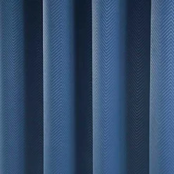 Verdunkelungsvorhang Ösen Chevron Blau 2 Stück -Homescapes Sale Haus Navy Blue Herringbone Chevron Blackout Thermal Curtains Eyelet Style 3