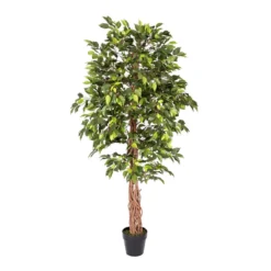 Kunstbaum Ficus Benjamini Grün 180 Cm