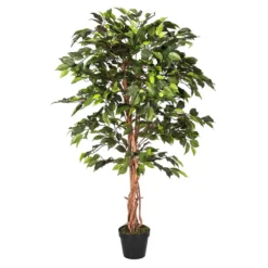 Kunstbaum Ficus Benjamini Grün 120 Cm