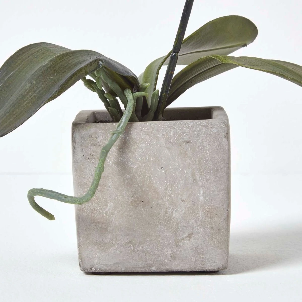 Kunstblume Orchidee Weiß In Stein Topf 40 Cm 3 Kunstblume Orchidee Weiß In Stein Topf 40 Cm – Bild 3