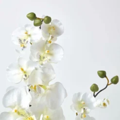 Kunstblume Orchidee Gesteck Pink Mit Schwarzem Keramiktopf -Homescapes Sale Haus ap1259 04