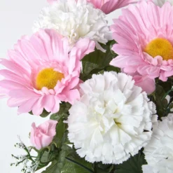 Künstliche Blumen In Babyrosa Und Weiß In Einem Grabvasen -Homescapes Sale Haus ap1283b 04