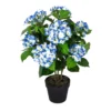 Kunstpflanze Blau 'Hortensie' Im Topf, 70 Cm