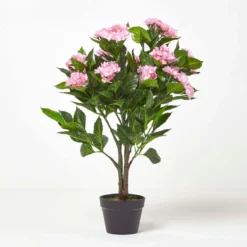 Kunstpflanze Pink 'Hortensie' Im Topf, 85 Cm