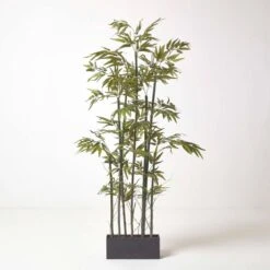 Artificial 6ft Bamboo Tree In Black Wooden Planter -Homescapes Sale Haus ap1548 4