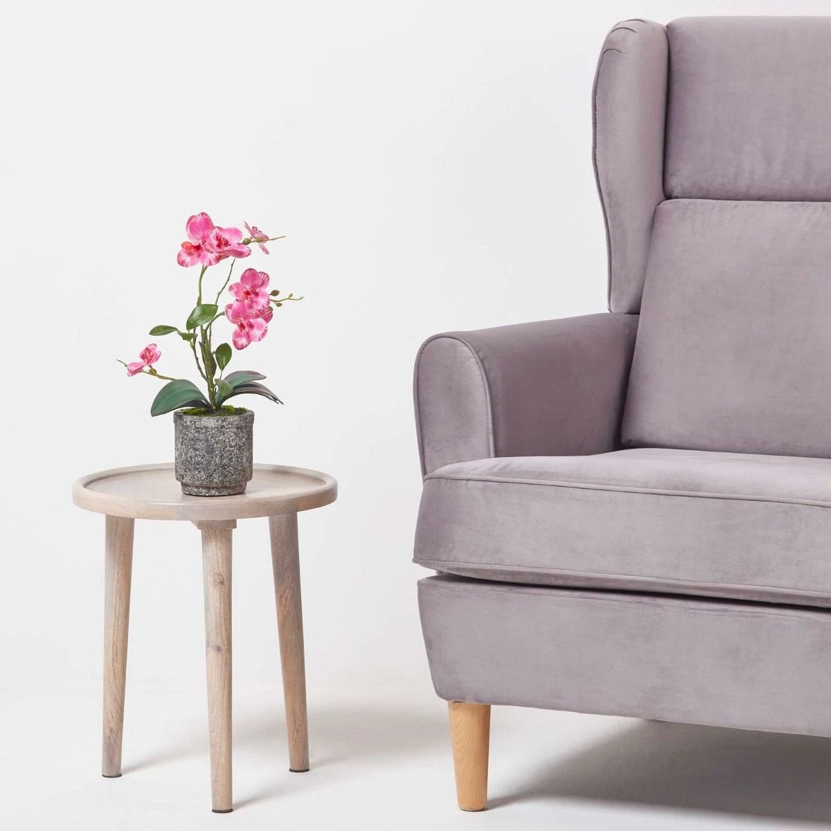 Künstliche Pinke Phalaenopsis-Orchidee Im Grauen Zement-Topf, 40 Cm 7 Künstliche Pinke Phalaenopsis-Orchidee Im Grauen Zement-Topf, 40 Cm – Bild 7