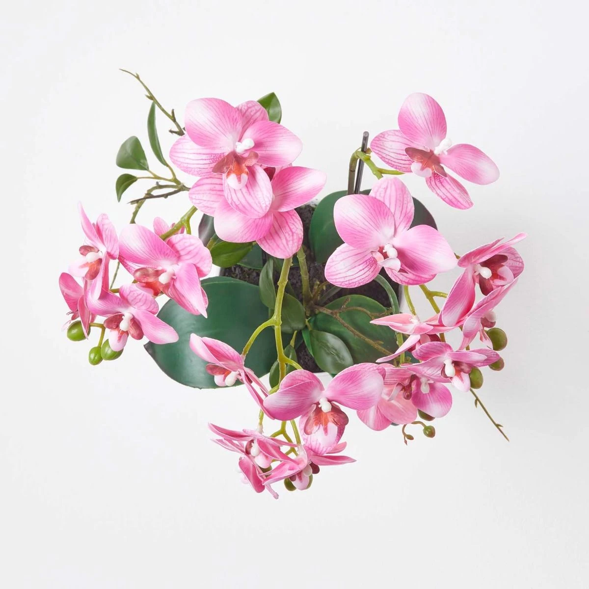 Künstliche Pinke Phalaenopsis-Orchidee Im Weißen Keramik-Topf, 54 Cm 3 Künstliche Pinke Phalaenopsis-Orchidee Im Weißen Keramik-Topf, 54 Cm – Bild 3