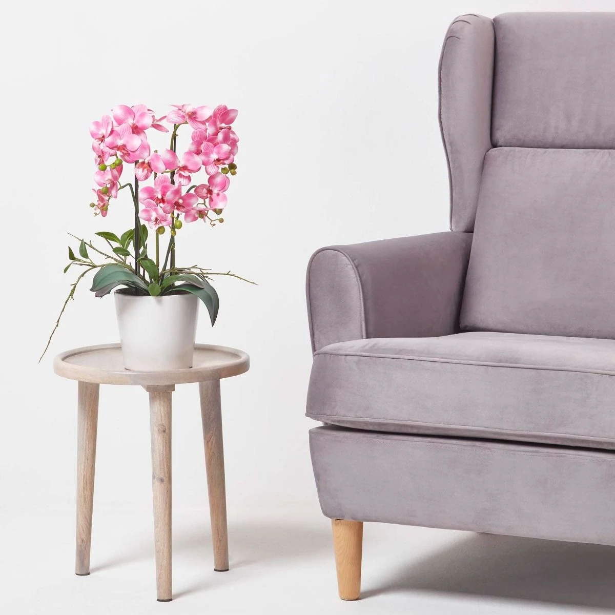 Künstliche Pinke Phalaenopsis-Orchidee Im Weißen Keramik-Topf, 54 Cm 7 Künstliche Pinke Phalaenopsis-Orchidee Im Weißen Keramik-Topf, 54 Cm – Bild 7