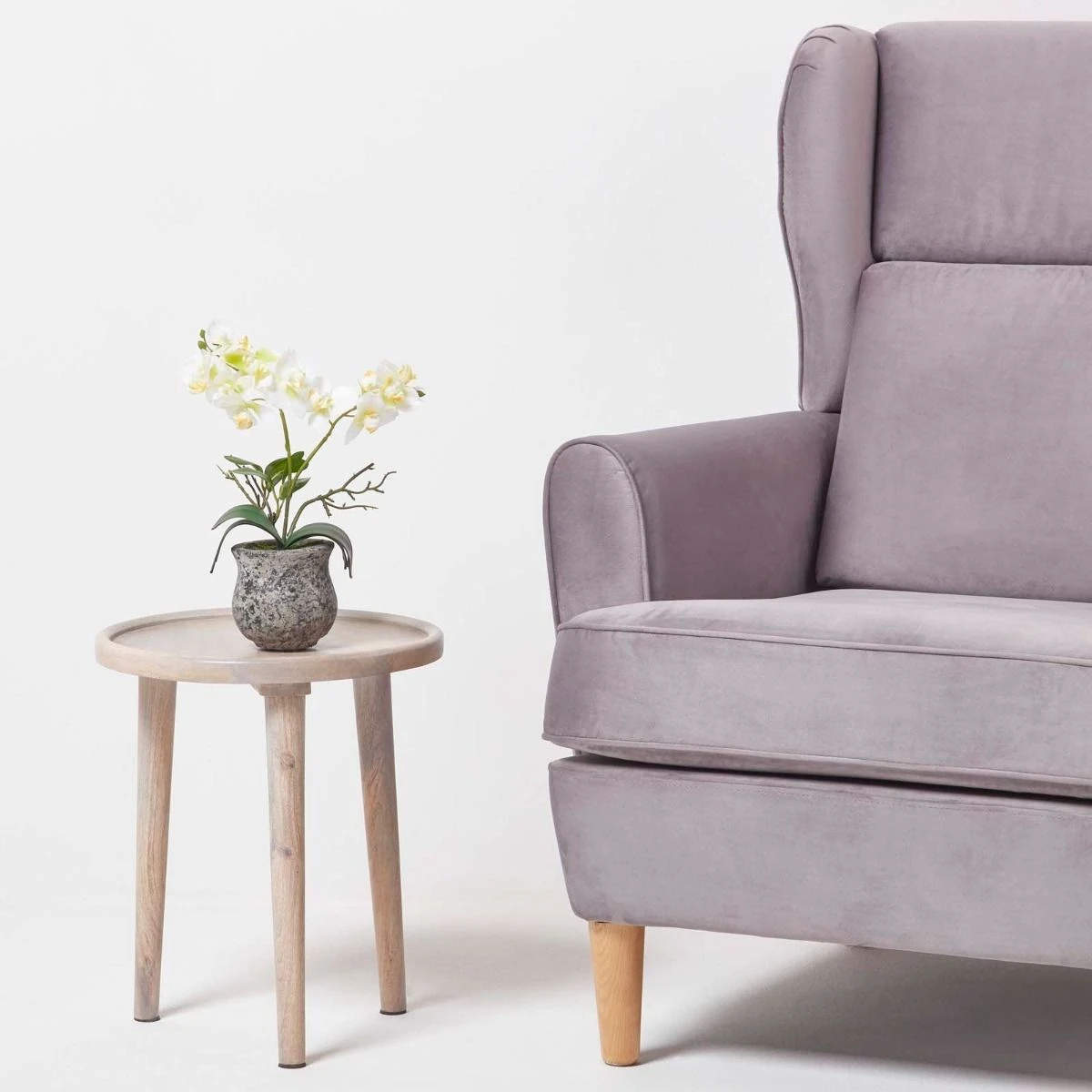 Künstliche Weiß-grüne Phalaenopsis-Orchidee Im Dunklen Zement-Topf, 32 Cm 7 Künstliche Weiß-grüne Phalaenopsis-Orchidee Im Dunklen Zement-Topf, 32 Cm – Bild 7