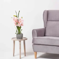 Künstliche Pinke Orchidee Im Dunkelgrauen Zement-Topf, 58 Cm -Homescapes Sale Haus ap1589 7