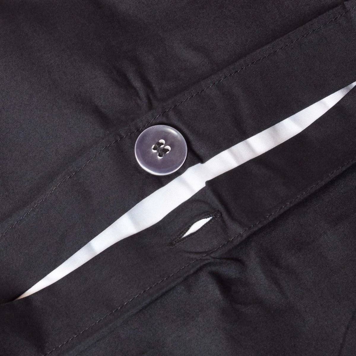 Perkal-Bettwäsche – Schwarz, 100% ägyptische Baumwolle, Fadendichte 200 3 Perkal-Bettwäsche – Schwarz, 100% ägyptische Baumwolle, Fadendichte 200 – Bild 3