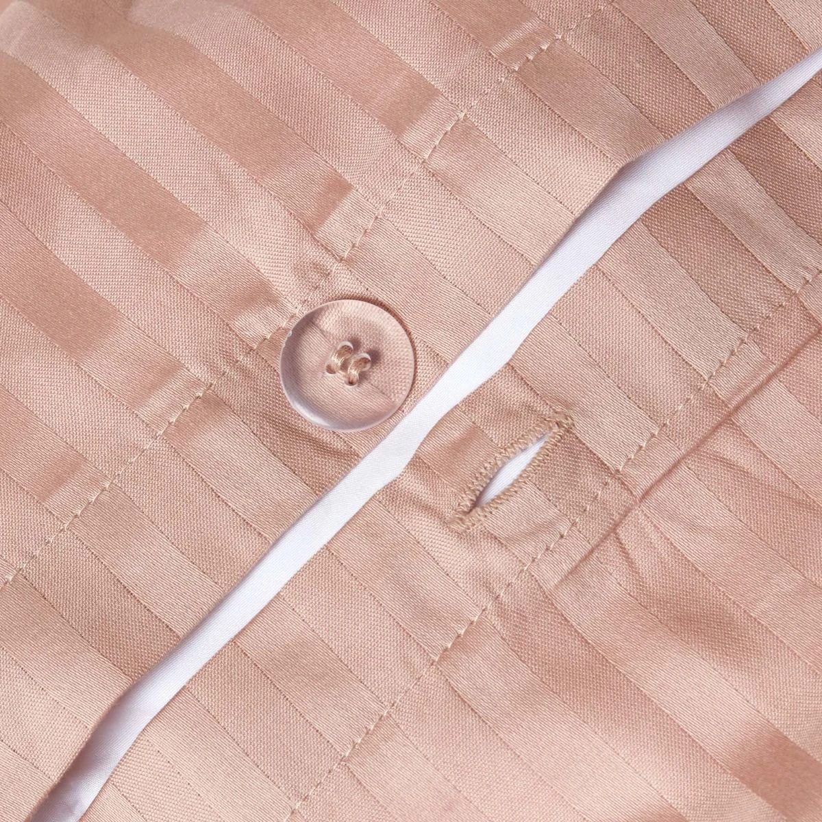 Damast-Bettwäsche Mit Satin-Streifen – Taupe-beige, Fadendichte 330 3 Damast-Bettwäsche Mit Satin-Streifen – Taupe-beige, Fadendichte 330 – Bild 3