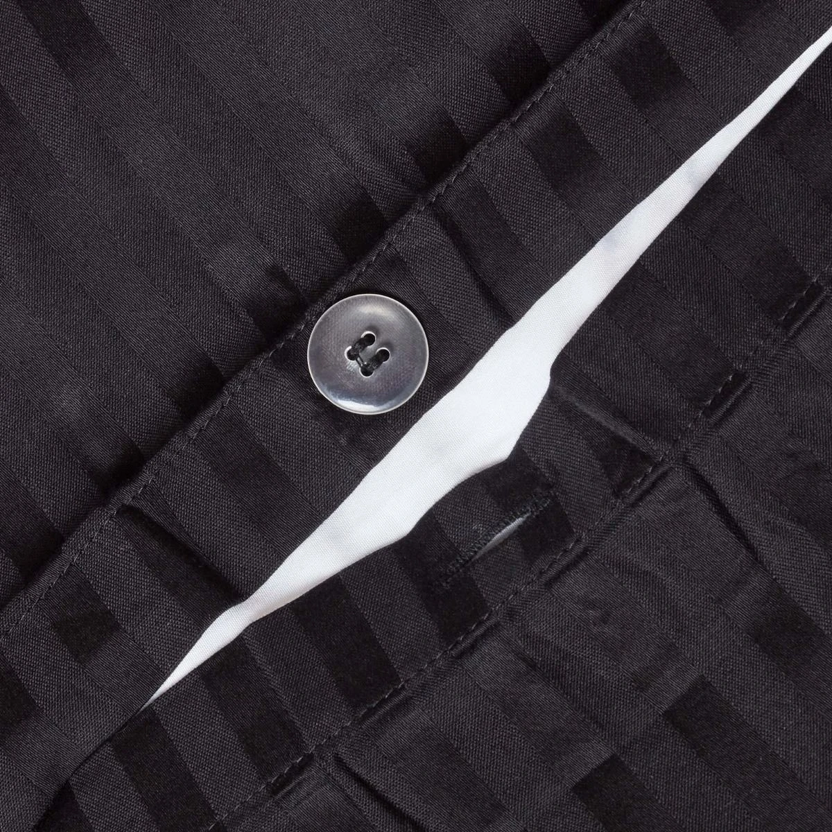 Damast-Bettwäsche Mit Satin-Streifen – Schwarz, Fadendichte 330 3 Damast-Bettwäsche Mit Satin-Streifen – Schwarz, Fadendichte 330 – Bild 3