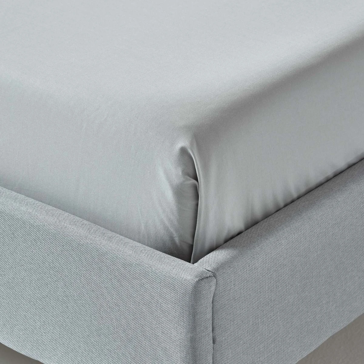 Perkal Bettlaken Ohne Gummizug – Silbergrau, 100 % Ägyptische Baumwolle 3 Perkal Bettlaken Ohne Gummizug – Silbergrau, 100 % Ägyptische Baumwolle – Bild 3
