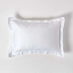 Bio Kissenbezug Mit Stehsaum 48 X 74 Cm – Weiß, 100% Bio-Baumwolle