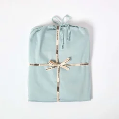 Satin-Spannbettlaken Bio-Baumwolle - Hellblau 8 Satin-Spannbettlaken Bio-Baumwolle - Hellblau -Homescapes Sale Haus bl1336 04