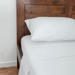 Flanell-Bettlaken Ohne Gummizug – Weiß, Aus 100% Baumwolle