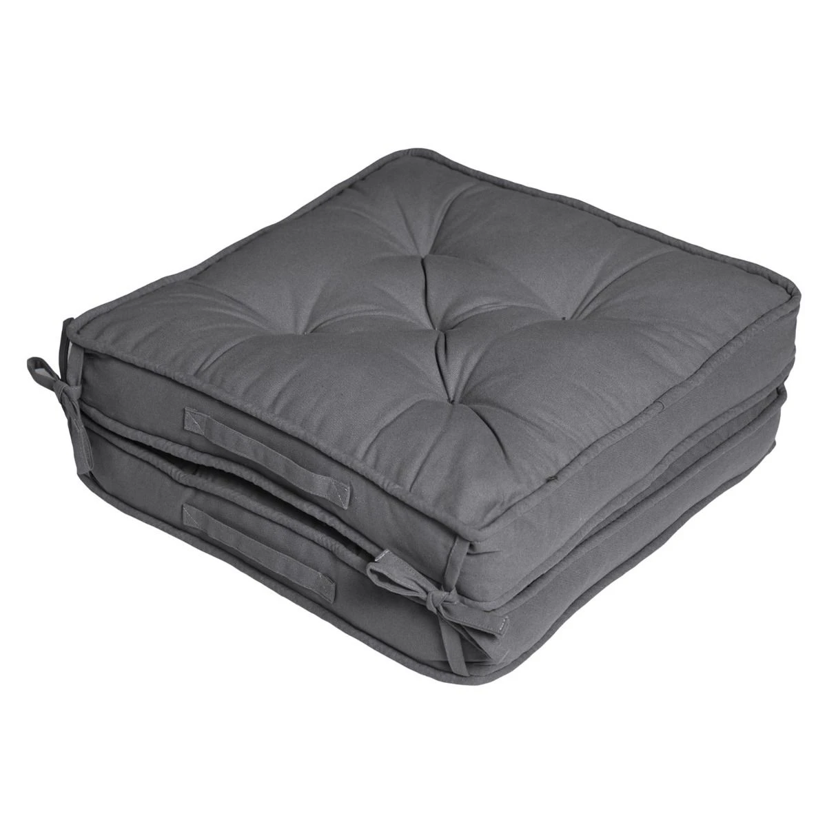 Reisekissen Dunkelgrau 50 X 50 Cm – Klappbares Sitzkissen Auto 2 Reisekissen Dunkelgrau 50 X 50 Cm – Klappbares Sitzkissen Auto – Bild 2