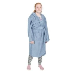 Blauer Frotté-Kinderbademantel Mit Kapuze, Größe S -Homescapes Sale Haus bt1244 3