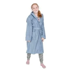 Blauer Frotté-Kinderbademantel Mit Kapuze, Größe S -Homescapes Sale Haus bt1244 6