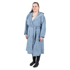 Blauer Frotté-Bademantel Mit Kapuze, Größe S / M -Homescapes Sale Haus bt1245 33