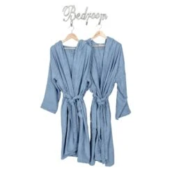 Blauer Frotté-Bademantel Mit Kapuze, Größe S / M -Homescapes Sale Haus bt1245 88