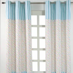 Gardinen Mit Ösen Sterne Bunt Im 2er Set 100% Baumwolle