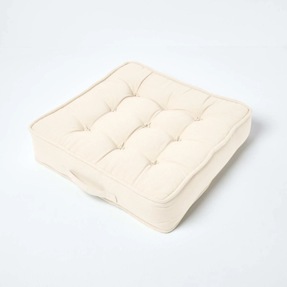 Komfortables Sesselkissen Mit Baumwollbezug – Sitzkissen Creme, 50 X 50 Cm 2 Komfortables Sesselkissen Mit Baumwollbezug – Sitzkissen Creme, 50 X 50 Cm – Bild 2