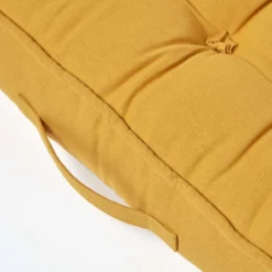 Dickes Sitzkissen 50 X 50 Cm Senfgelb – Bequemes Sesselkissen Mit Baumwollbezug -Homescapes Sale Haus cu1203 04