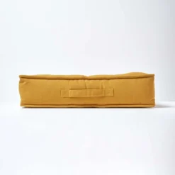 Dickes Sitzkissen 50 X 50 Cm Senfgelb – Bequemes Sesselkissen Mit Baumwollbezug -Homescapes Sale Haus cu1203 05