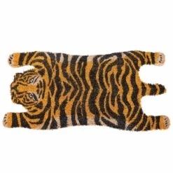 Rutschfeste Fußmatte In Tiger-Form, 74 X 37 Cm