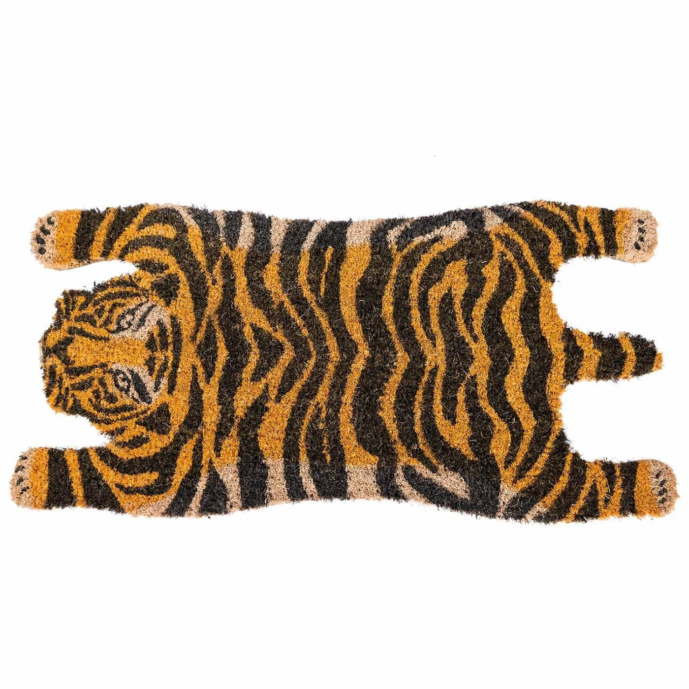 Rutschfeste Fußmatte In Tiger-Form, 74 X 37 Cm 1 Rutschfeste Fußmatte In Tiger-Form, 74 X 37 Cm
