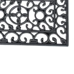 Viktorianische Gemusterte Fußmatte, 75 X 25 Cm, Schwarz 6 Viktorianische Gemusterte Fußmatte, 75 X 25 Cm, Schwarz -Homescapes Sale Haus dm1157a 3