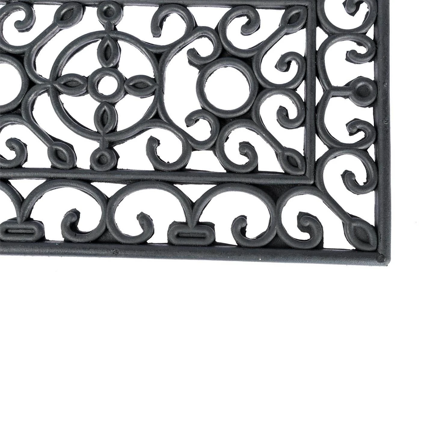 Viktorianische Gemusterte Fußmatte, 75 X 25 Cm, Schwarz 3 Viktorianische Gemusterte Fußmatte, 75 X 25 Cm, Schwarz – Bild 3