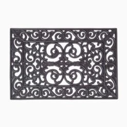 Viktorianische Gemusterte Fußmatte, 60 X 40 Cm, Schwarz