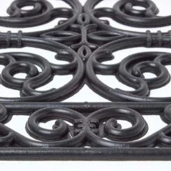 Viktorianische Gemusterte Fußmatte, 60 X 40 Cm, Schwarz -Homescapes Sale Haus dm1157b 03