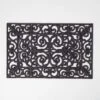 Viktorianische Gemusterte Fußmatte, 70 X 45 Cm, Schwarz