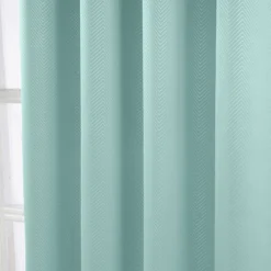 Verdunklungsvorhang Mit Ösen, Chevron, Pastellblau 8 Verdunklungsvorhang Mit Ösen, Chevron, Pastellblau -Homescapes Sale Haus embossed eyelet curtain pastel blue 5 13