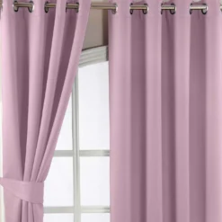 Verdunklungsvorhang Mit Ösen, Chevron, Rosa